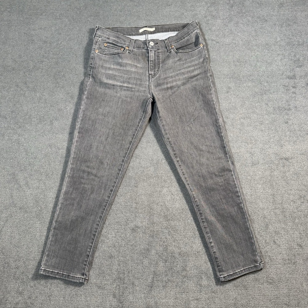 Levi's Boyfriend Jeans Women's Size 30x27 (Tag 29x27) Gray Dark Wash Denim